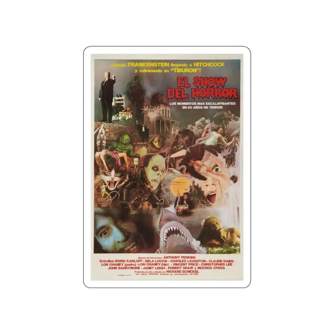 THE HORROR SHOW 1979 Movie Poster STICKER Vinyl Die-Cut Decal 3 Inch - The Sticker Space