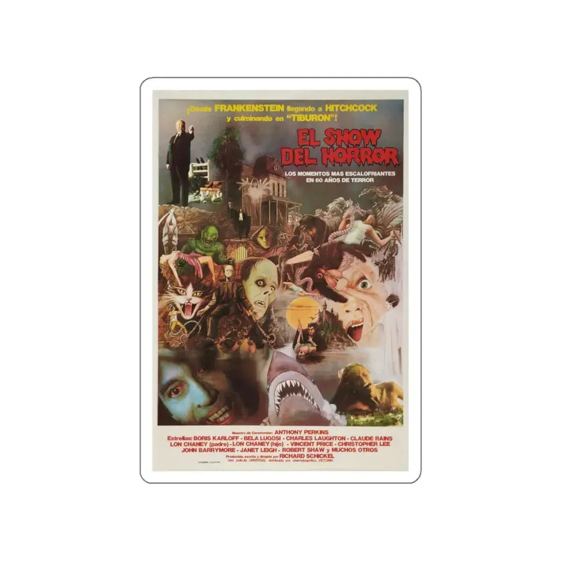 THE HORROR SHOW 1979 Movie Poster STICKER Vinyl Die-Cut Decal 6 Inch - The Sticker Space