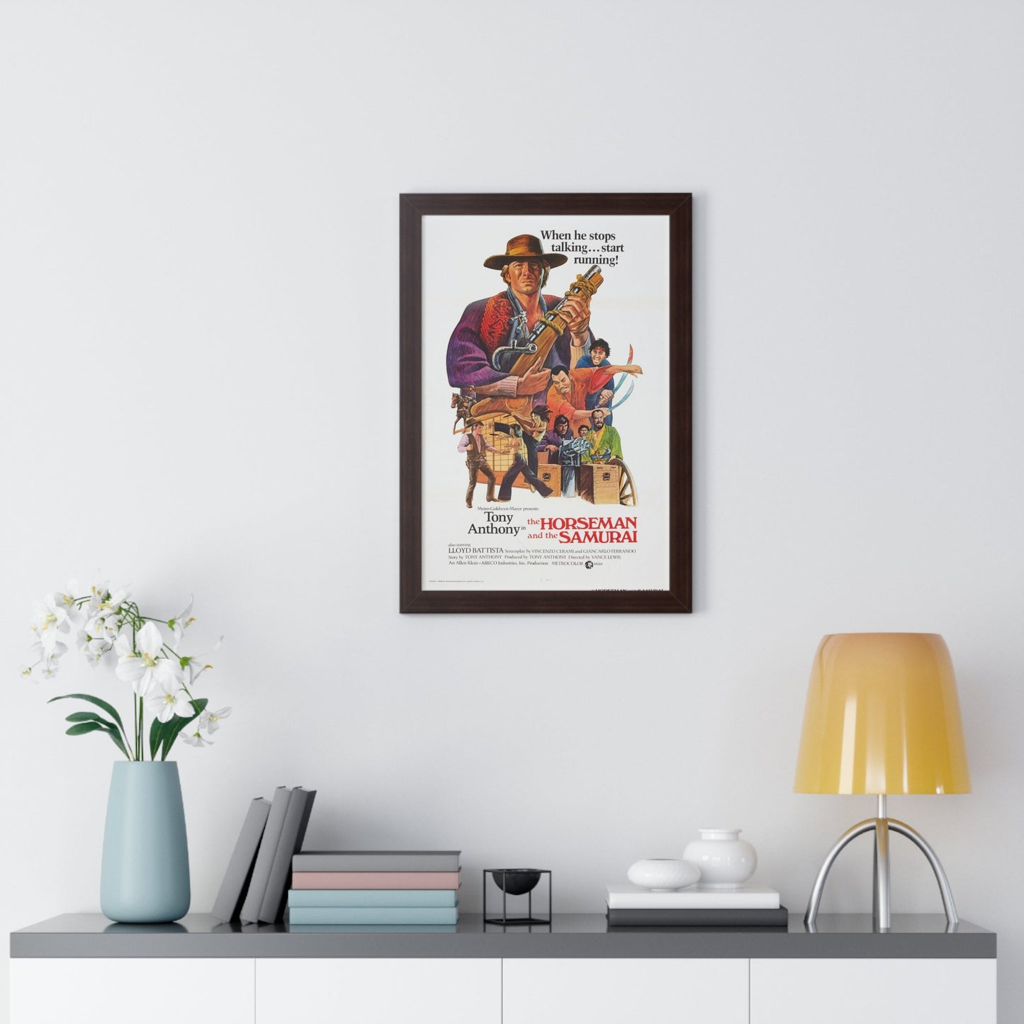 THE HORSEMAN AND THE SAMURAI (THE SILENT STRANGER) 1968 - Framed Movie Poster-The Sticker Space