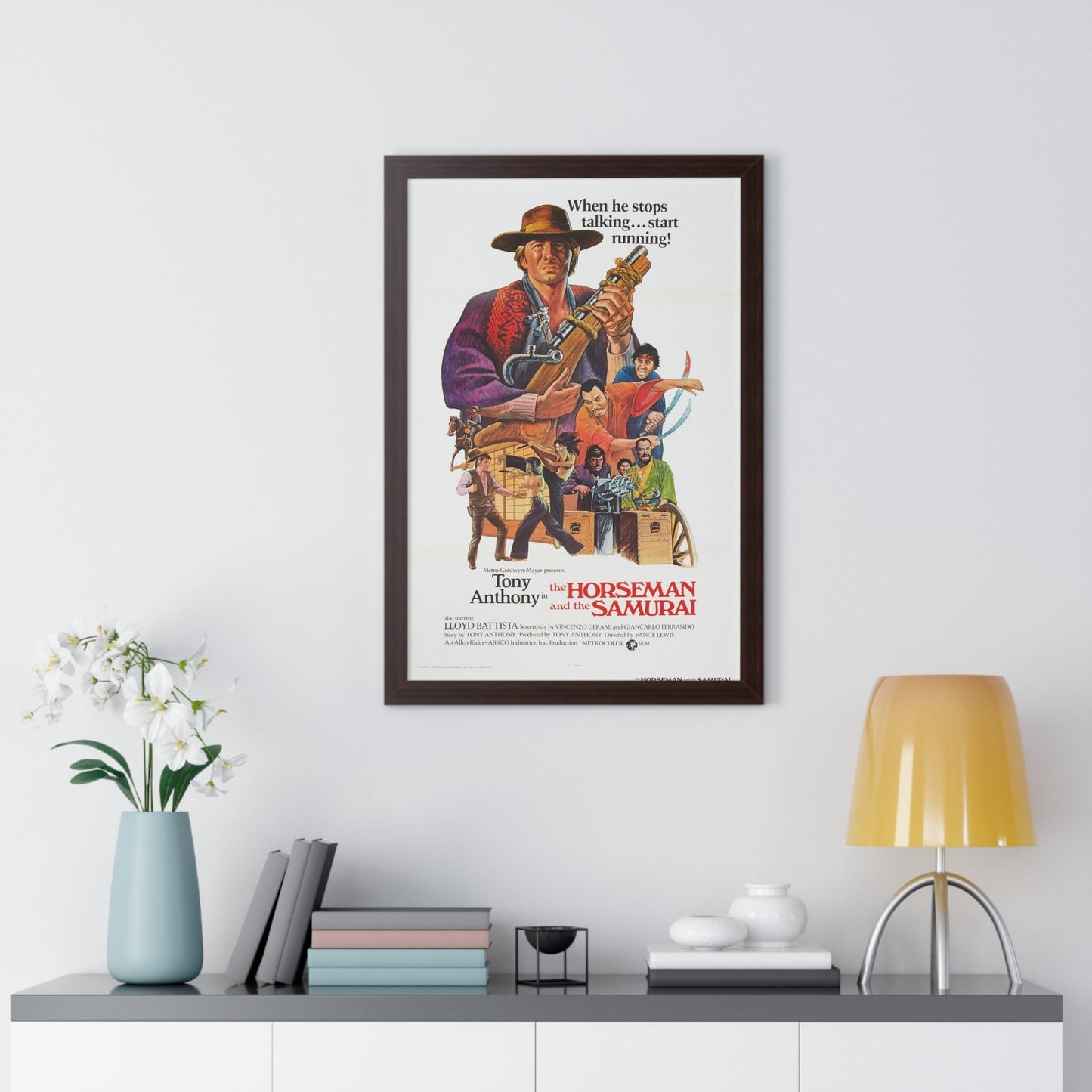 THE HORSEMAN AND THE SAMURAI (THE SILENT STRANGER) 1968 - Framed Movie Poster-The Sticker Space