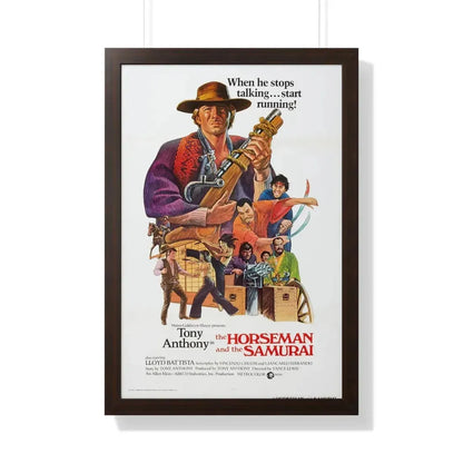 THE HORSEMAN AND THE SAMURAI (THE SILENT STRANGER) 1968 - Framed Movie Poster 20" x 30" Walnut - The Sticker Space