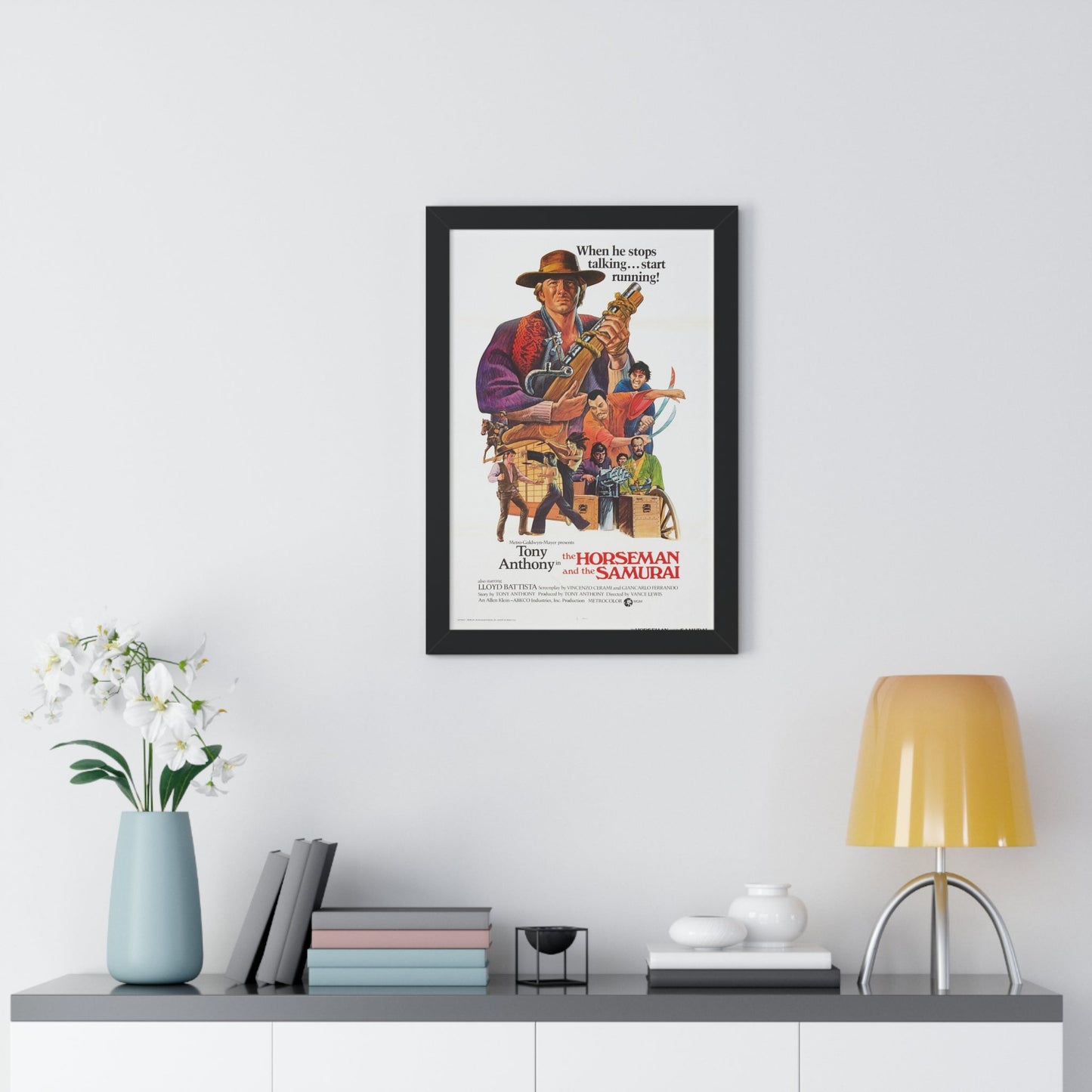 THE HORSEMAN AND THE SAMURAI (THE SILENT STRANGER) 1968 - Framed Movie Poster-The Sticker Space