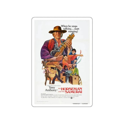 THE HORSEMAN AND THE SAMURAI (THE SILENT STRANGER) 1968 Movie Poster STICKER Vinyl Die-Cut Decal 5 Inch - The Sticker Space