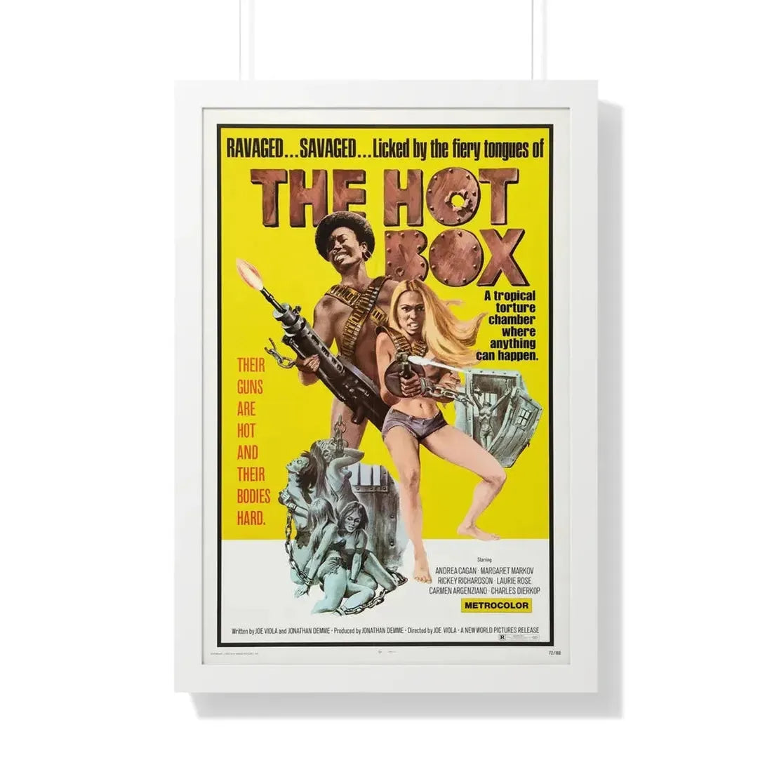 THE HOT BOX 1972 - Framed Movie Poster 20" x 30" White - The Sticker Space