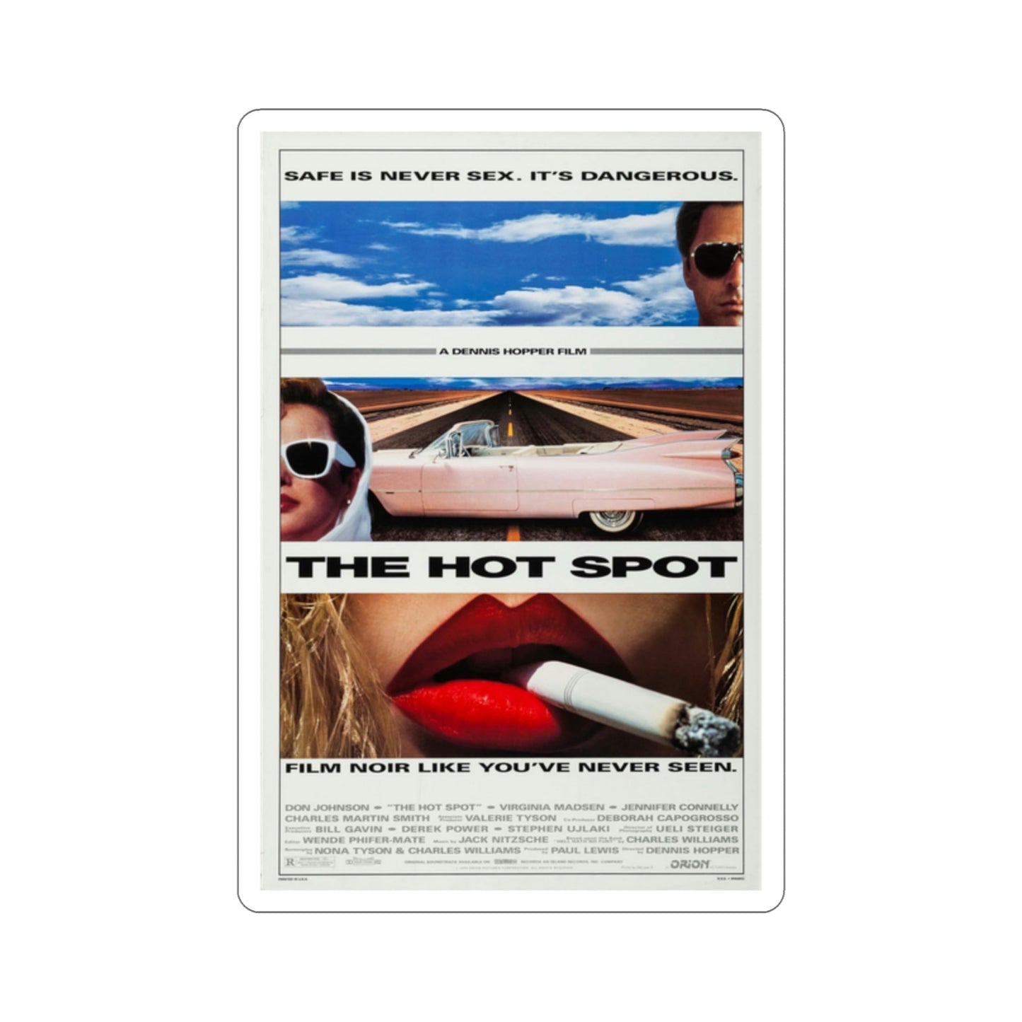 The Hot Spot 1990 Movie Poster STICKER Vinyl Die-Cut Decal-2 Inch-The Sticker Space