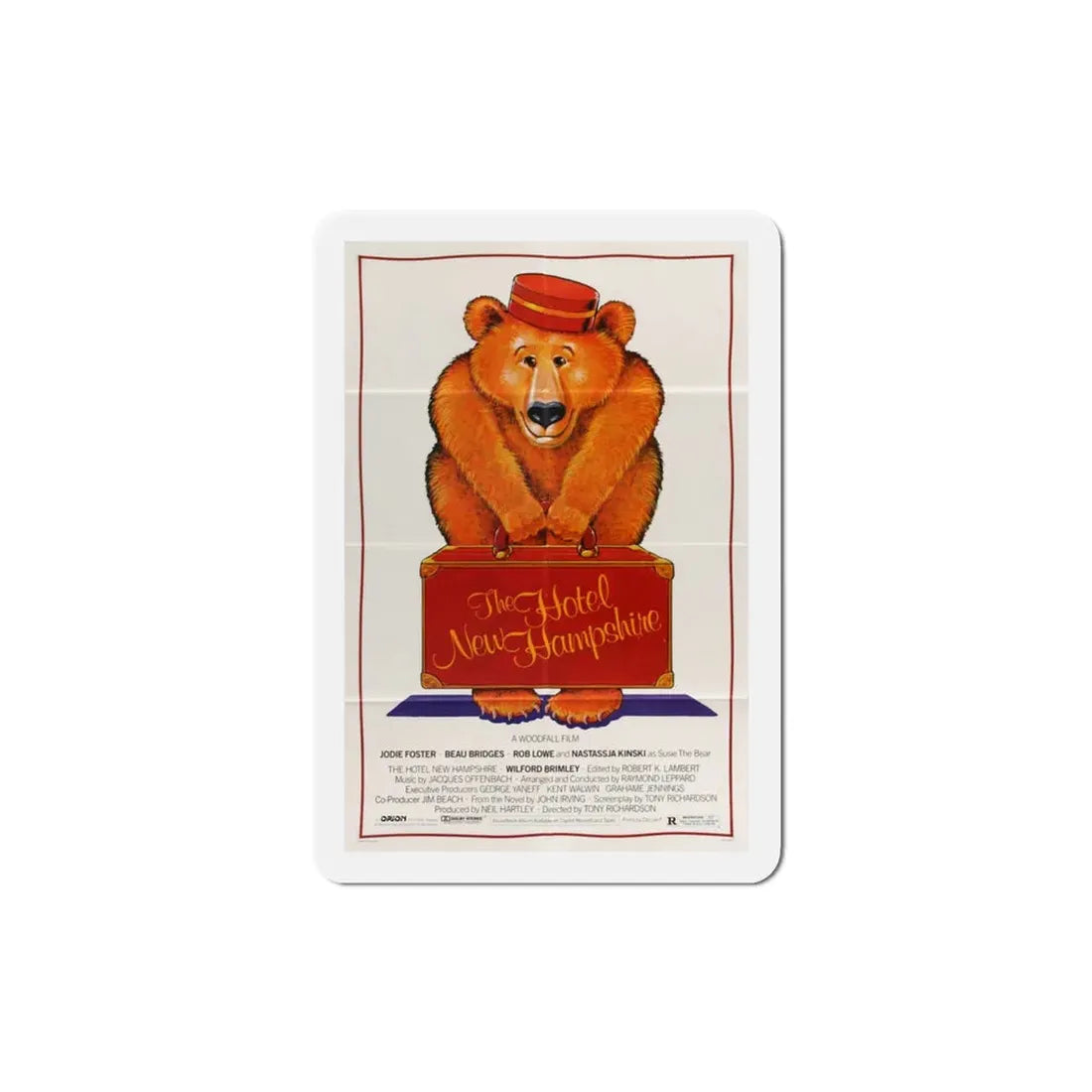 The Hotel New Hampshire 1984 Movie Poster Refrigerator Magnet 3 Inch - The Sticker Space