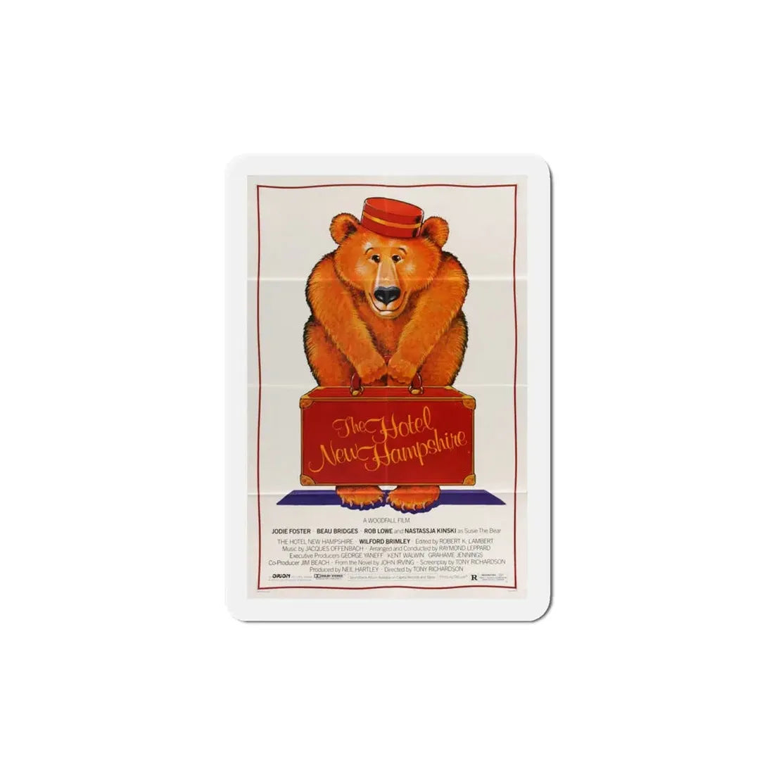 The Hotel New Hampshire 1984 Movie Poster Refrigerator Magnet 4 Inch - The Sticker Space