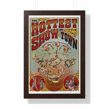 THE HOTTEST SHOW IN TOWN 1974 - Framed Movie Poster 16″ x 24″ Walnut - The Sticker Space