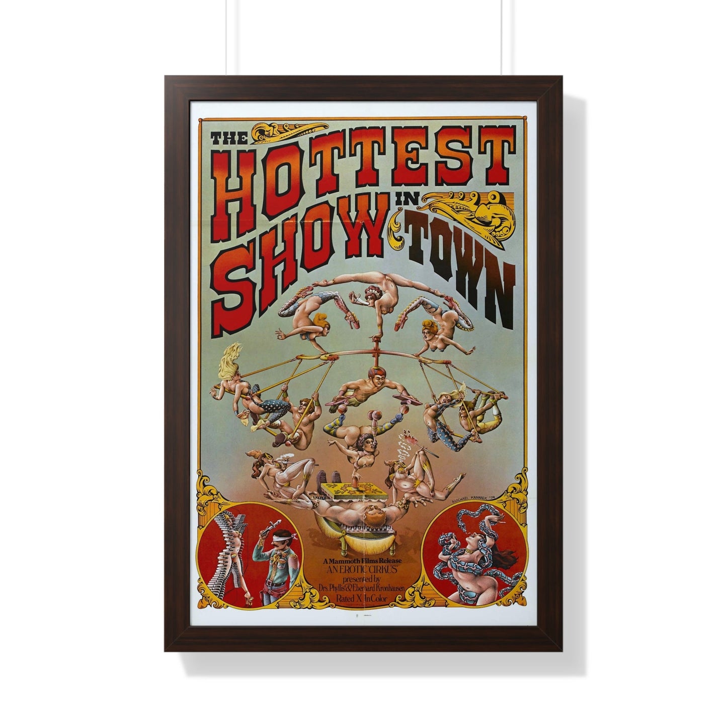 THE HOTTEST SHOW IN TOWN 1974 - Framed Movie Poster-20" x 30"-The Sticker Space