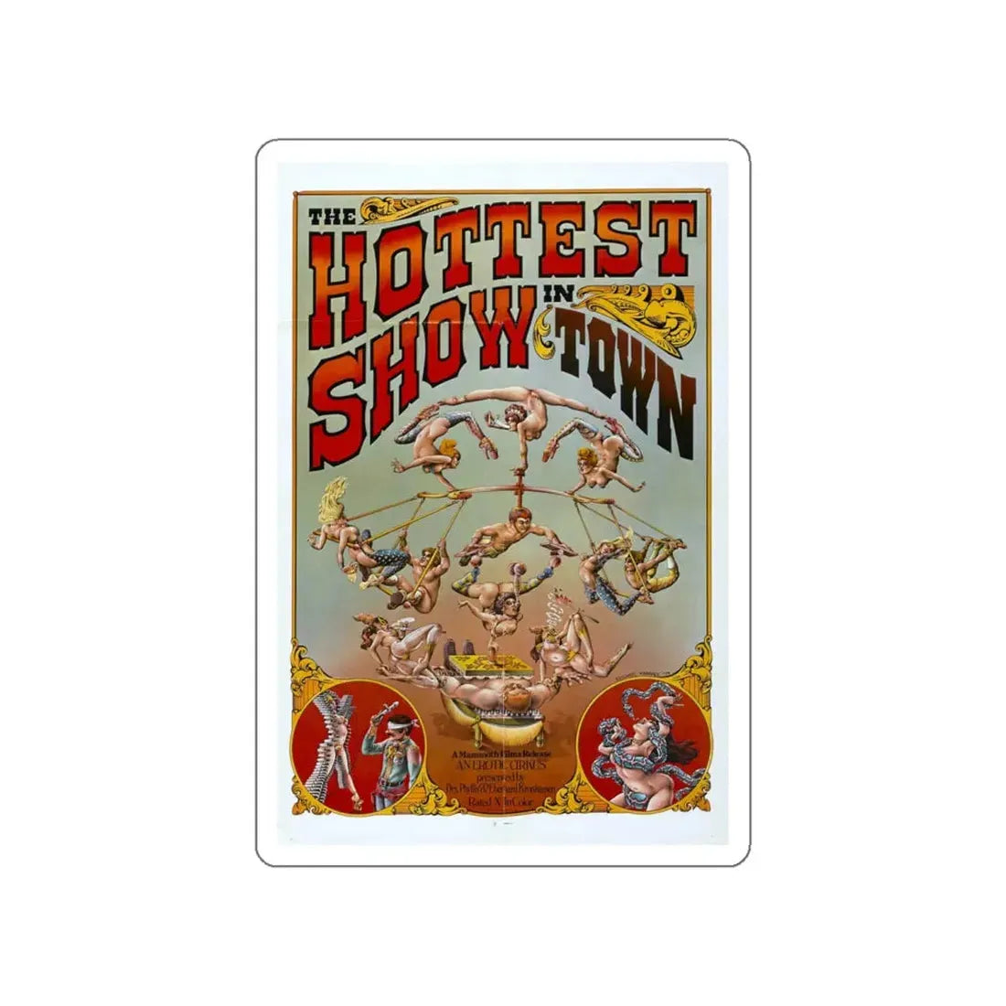 THE HOTTEST SHOW IN TOWN 1974 Movie Poster STICKER Vinyl Die-Cut Decal 6 Inch - The Sticker Space