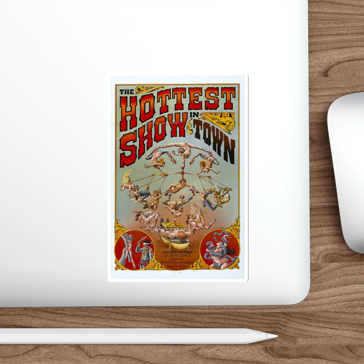 THE HOTTEST SHOW IN TOWN 1974 Movie Poster STICKER Vinyl Die-Cut Decal-The Sticker Space