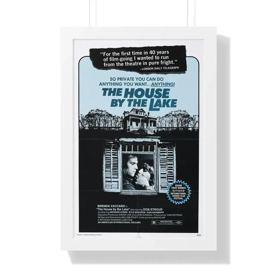 THE HOUSE BY THE LAKE 1976 - Framed Movie Poster 16″ x 24″ White - The Sticker Space