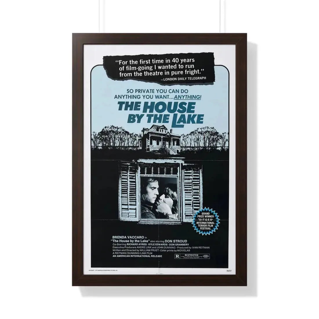 THE HOUSE BY THE LAKE 1976 - Framed Movie Poster 20" x 30" Walnut - The Sticker Space