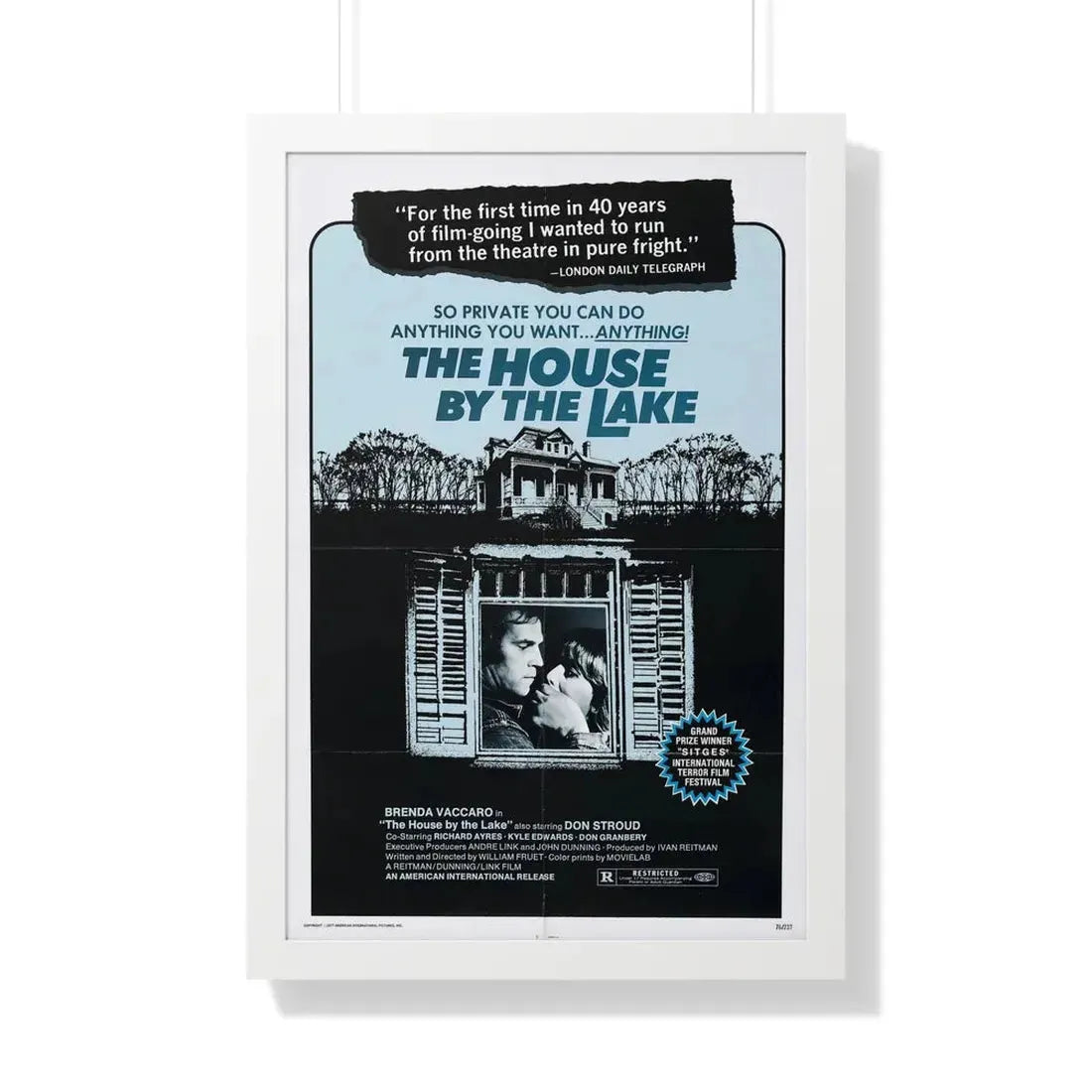 THE HOUSE BY THE LAKE 1976 - Framed Movie Poster 20" x 30" White - The Sticker Space