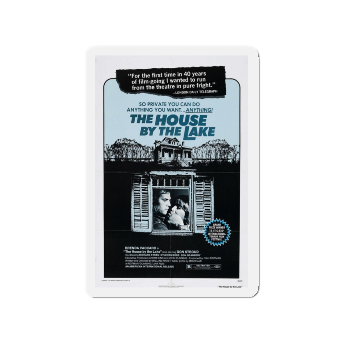 THE HOUSE BY THE LAKE 1976 Movie Poster - Refrigerator Magnet-2" x 2"-The Sticker Space