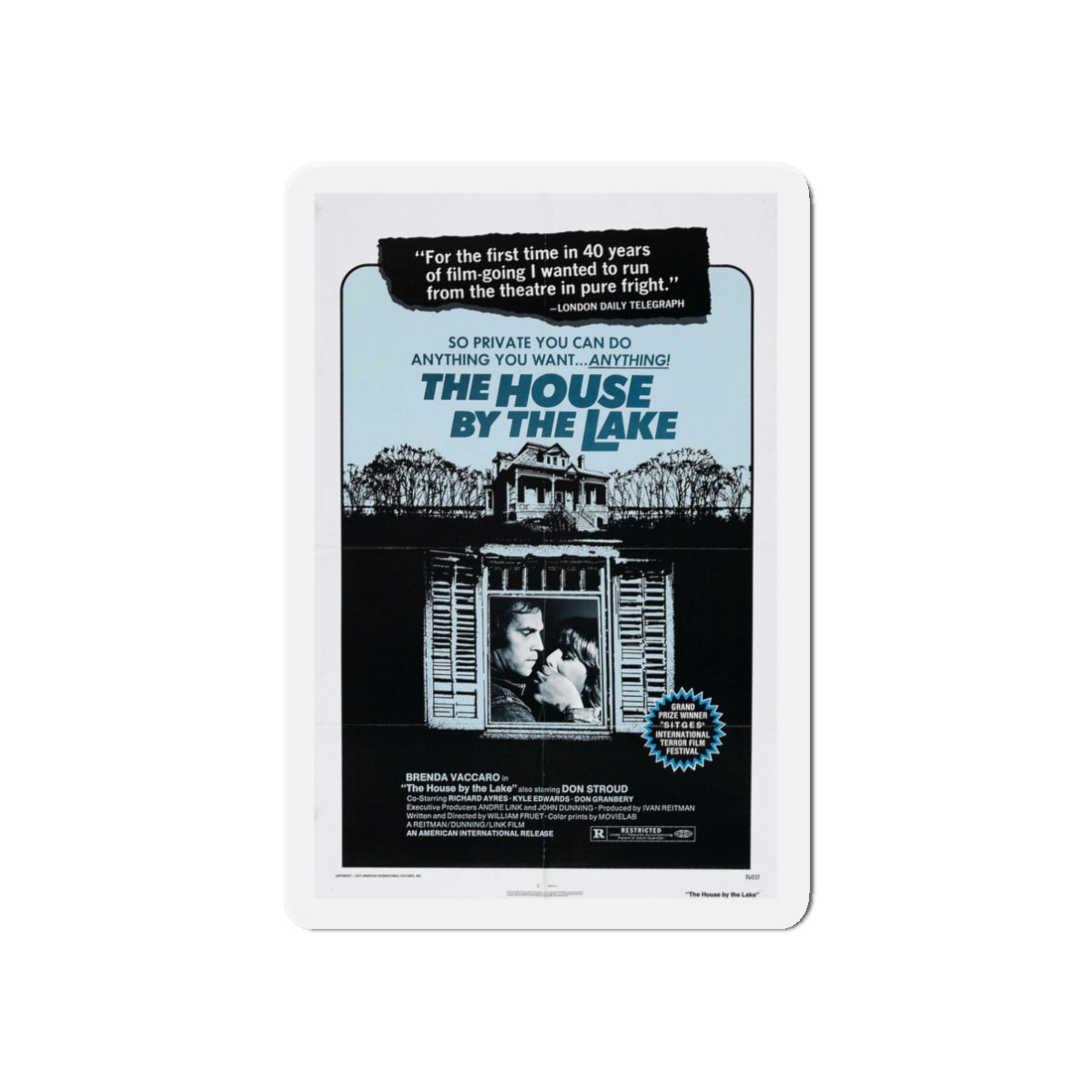 THE HOUSE BY THE LAKE 1976 Movie Poster - Refrigerator Magnet-3" x 3"-The Sticker Space