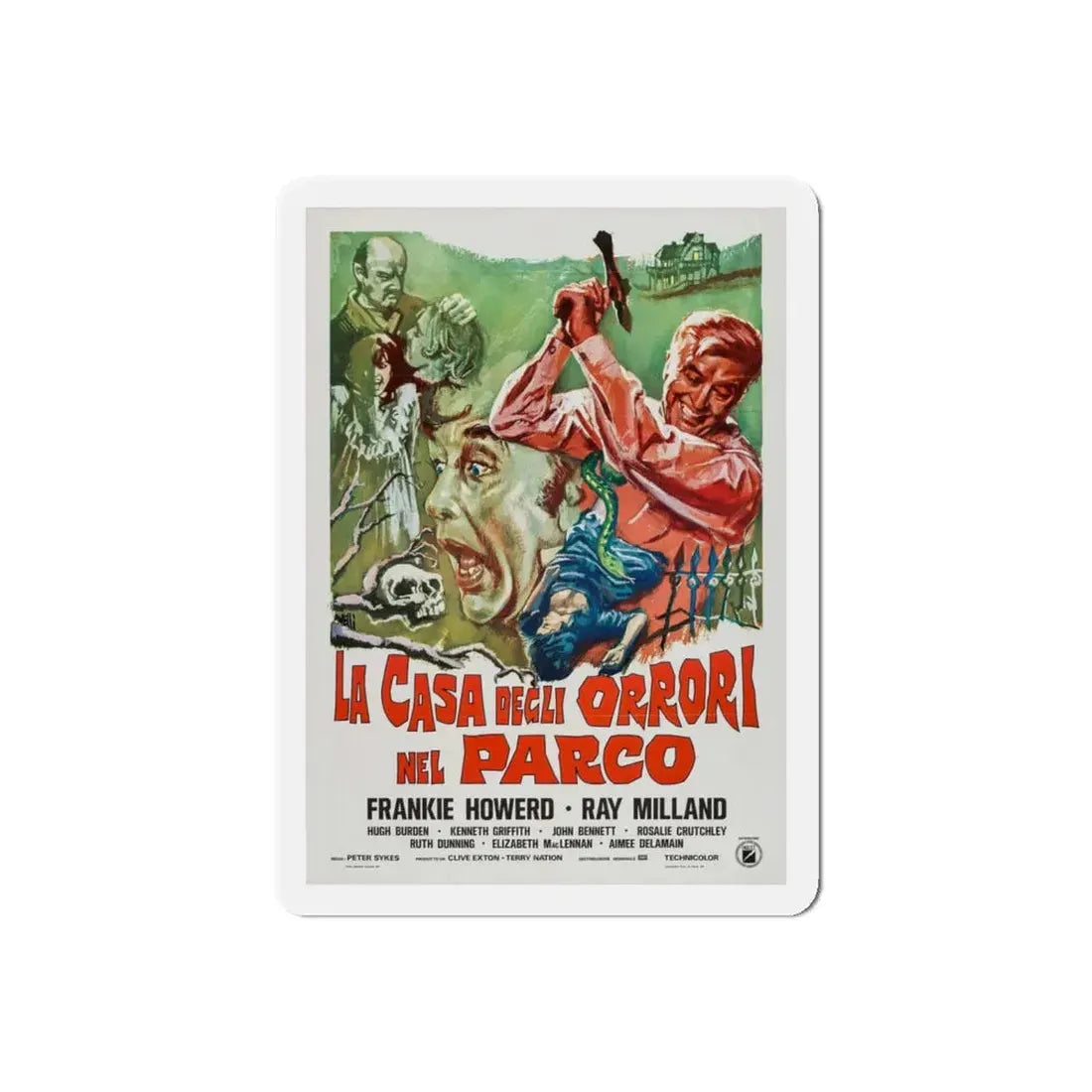 THE HOUSE IN NIGHTMARE PARK (ITALIAN) 1973 Movie Poster - Refrigerator Magnet 5 Inch Die-Cut - The Sticker Space