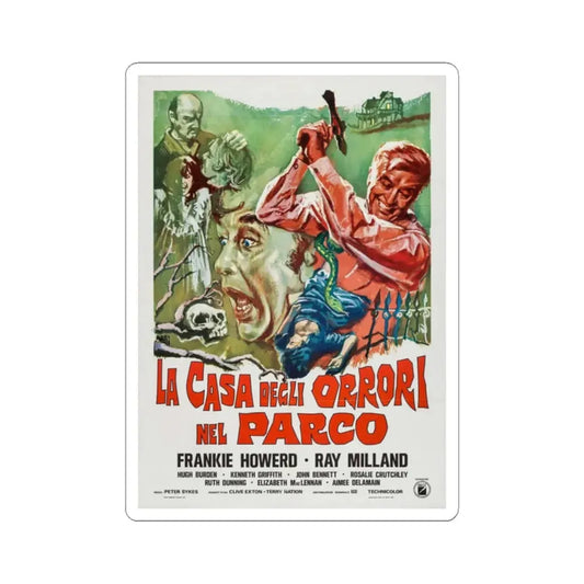 THE HOUSE IN NIGHTMARE PARK (ITALIAN) 1973 Movie Poster - STICKER Vinyl Kiss-Cut Decal 2 Inch White - The Sticker Space