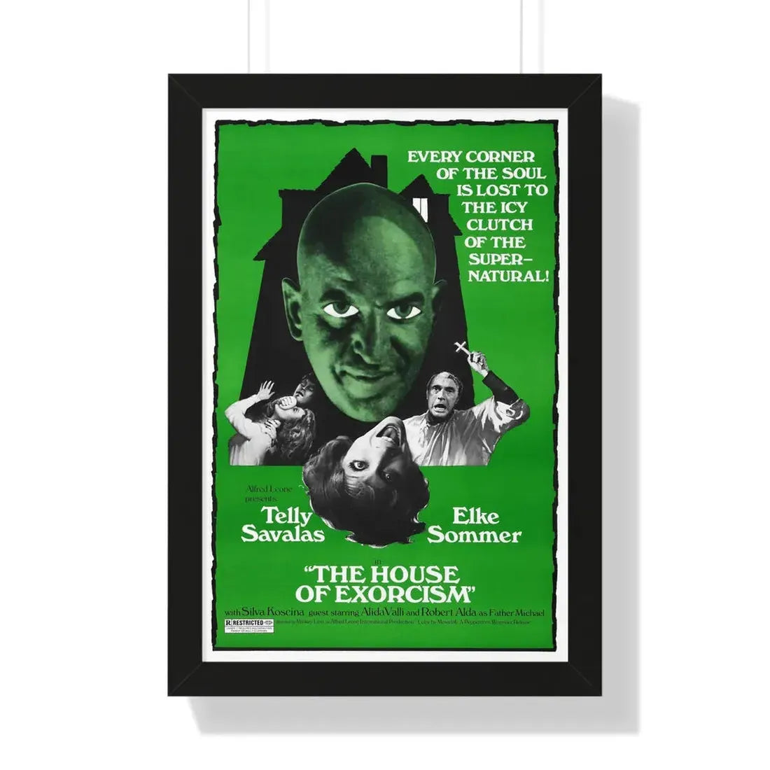 THE HOUSE OF EXORCISM (LISA AND THE DEVIL) 1974 - Framed Movie Poster 16″ x 24″ Black - The Sticker Space