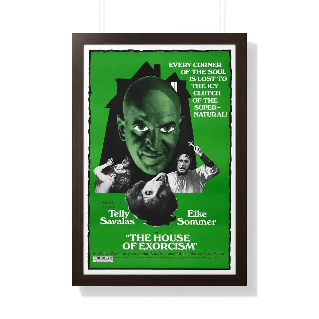 THE HOUSE OF EXORCISM (LISA AND THE DEVIL) 1974 - Framed Movie Poster 20" x 30" Walnut - The Sticker Space