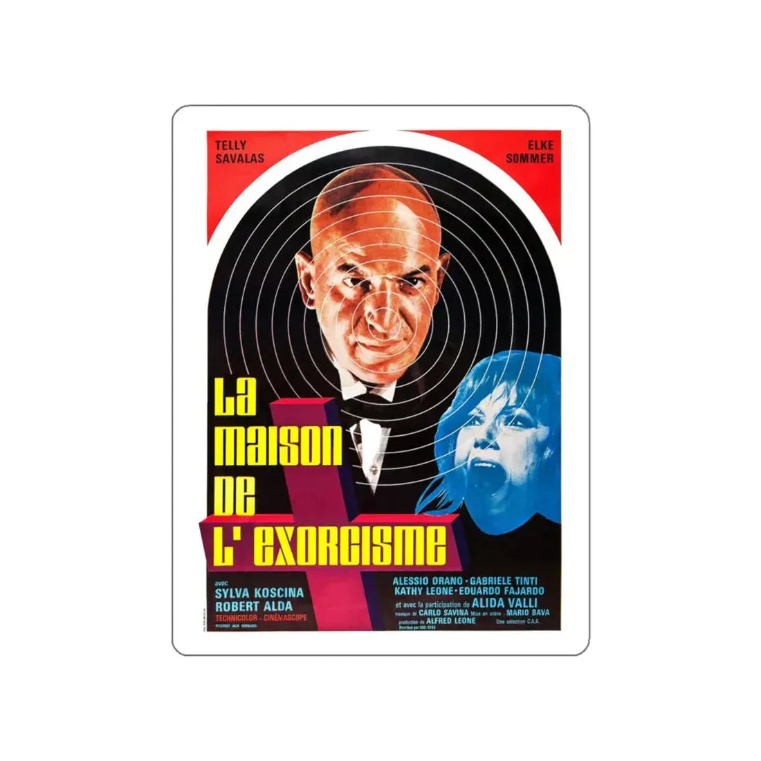 THE HOUSE OF EXORCISM (LISA AND THE DEVIL) FRENCH 1974 Movie Poster STICKER Vinyl Die-Cut Decal 4 Inch - The Sticker Space