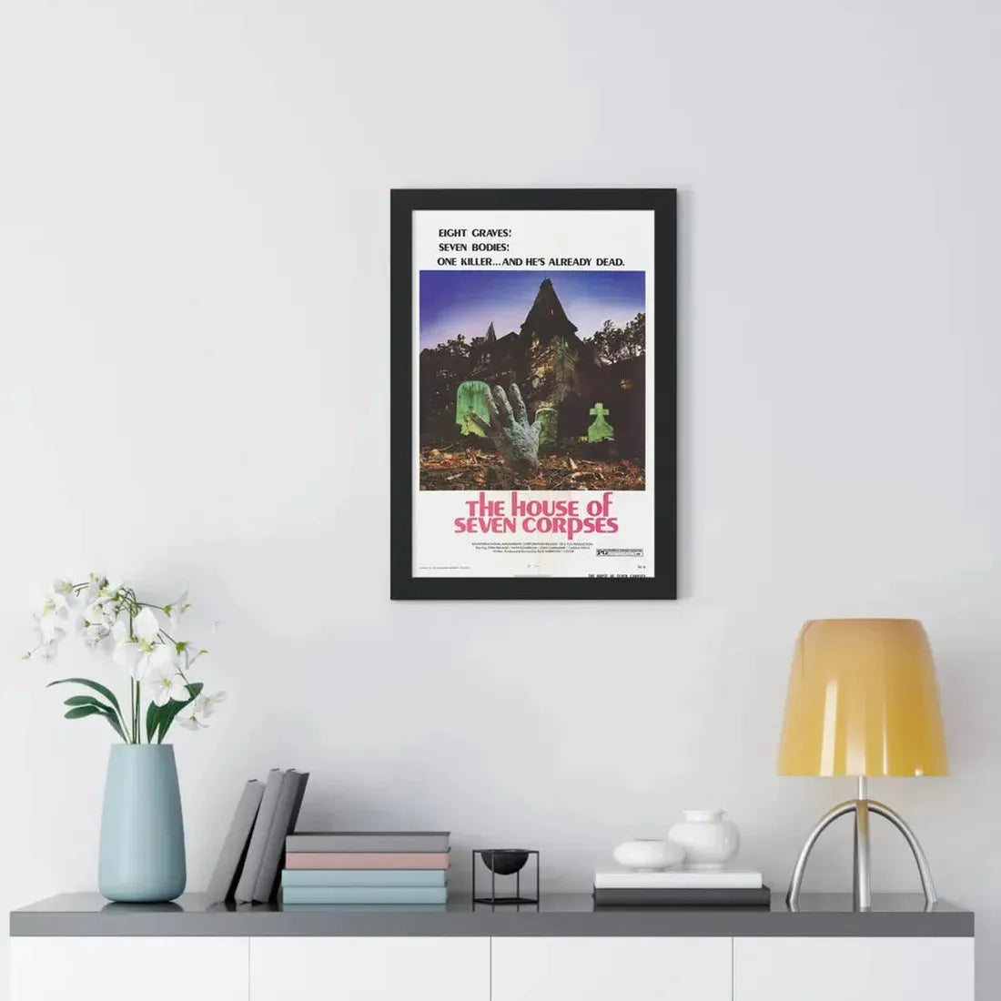 THE HOUSE OF SEVEN CORPSES 1974 - Framed Movie Poster - The Sticker Space