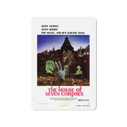 THE HOUSE OF SEVEN CORPSES 1974 Movie Poster - Refrigerator Magnet-2" x 2"-The Sticker Space