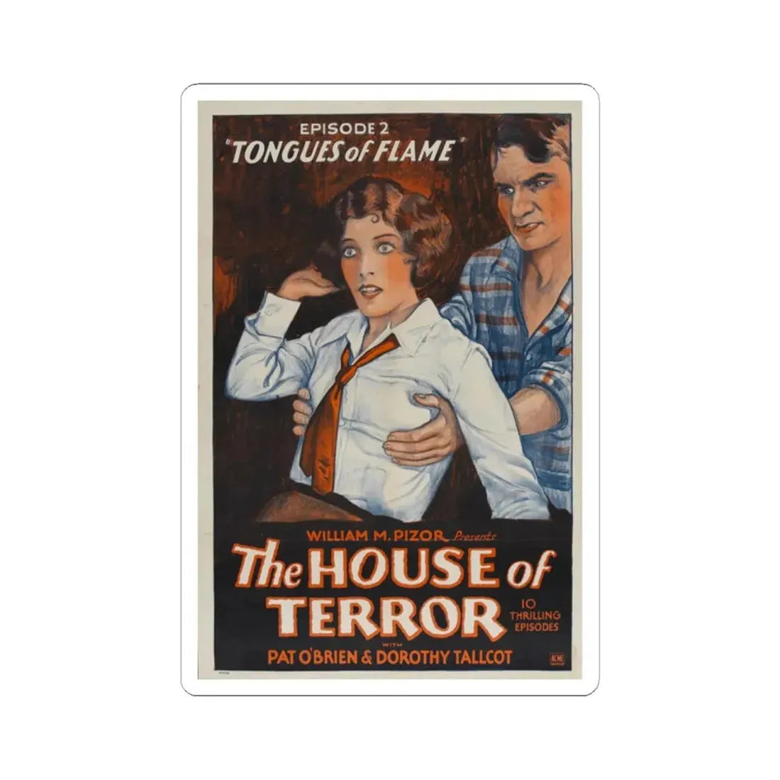 THE HOUSE OF TERROR 1928 Movie Poster - STICKER Vinyl Kiss-Cut Decal 2 Inch White - The Sticker Space