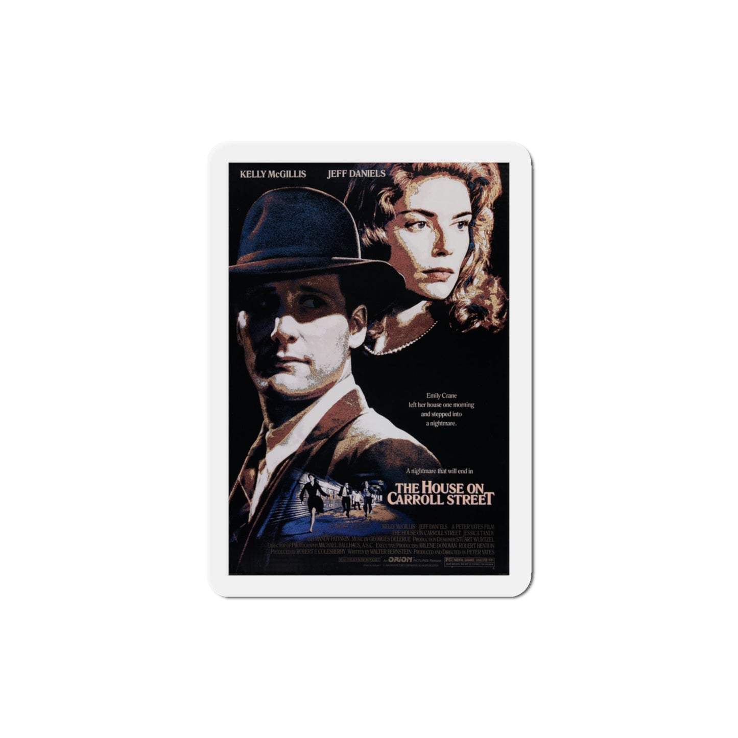 The House on Carroll Street 1988 Movie Poster Die-Cut Magnet-3" x 3"-The Sticker Space