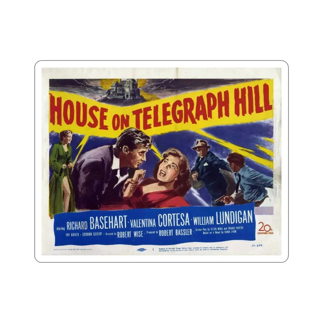 The House on Telegraph Hill 1951 v2 Movie Poster STICKER Vinyl Die-Cut Decal 3 Inch - The Sticker Space