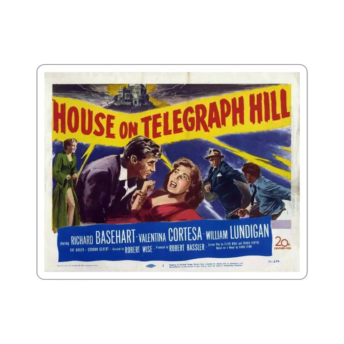 The House on Telegraph Hill 1951 v2 Movie Poster STICKER Vinyl Die-Cut Decal 4 Inch - The Sticker Space