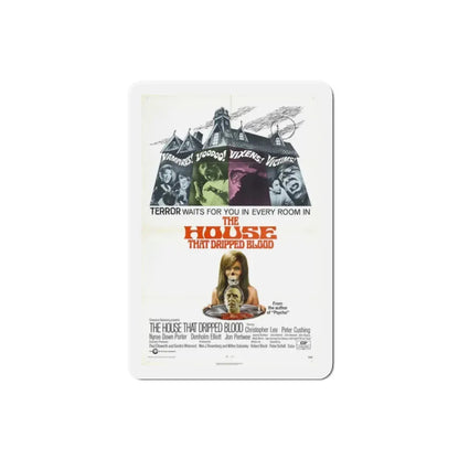 The House That Dripped Blood 1971 Movie Poster Refrigerator Magnet 2 Inch - The Sticker Space