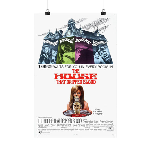 THE HOUSE THAT DRIPPED BLOOD 1971 - Paper Movie Poster-12″ x 18″-The Sticker Space