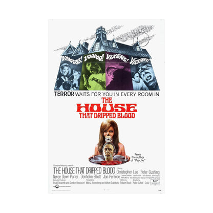 THE HOUSE THAT DRIPPED BLOOD 1971 - Paper Movie Poster-The Sticker Space