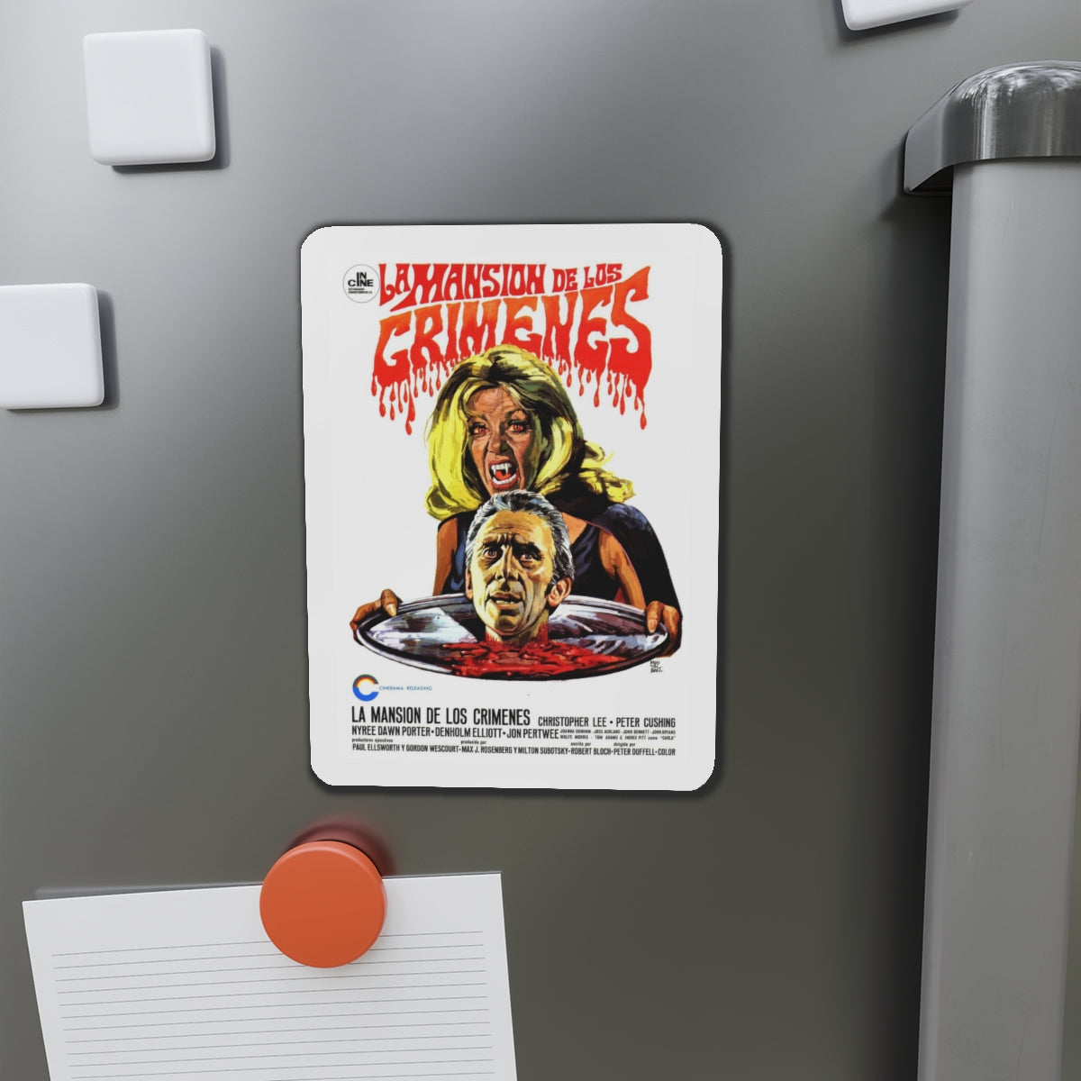 THE HOUSE THAT DRIPPED BLOOD (SPANISH) 1971 Movie Poster - Refrigerator Magnet-The Sticker Space