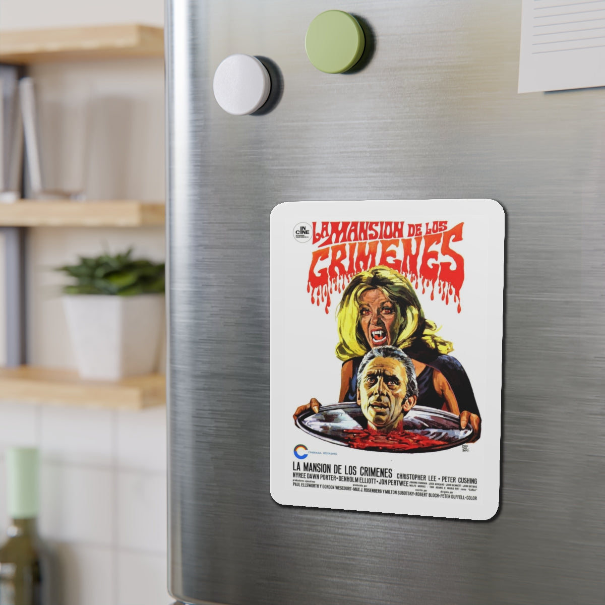 THE HOUSE THAT DRIPPED BLOOD (SPANISH) 1971 Movie Poster - Refrigerator Magnet-The Sticker Space