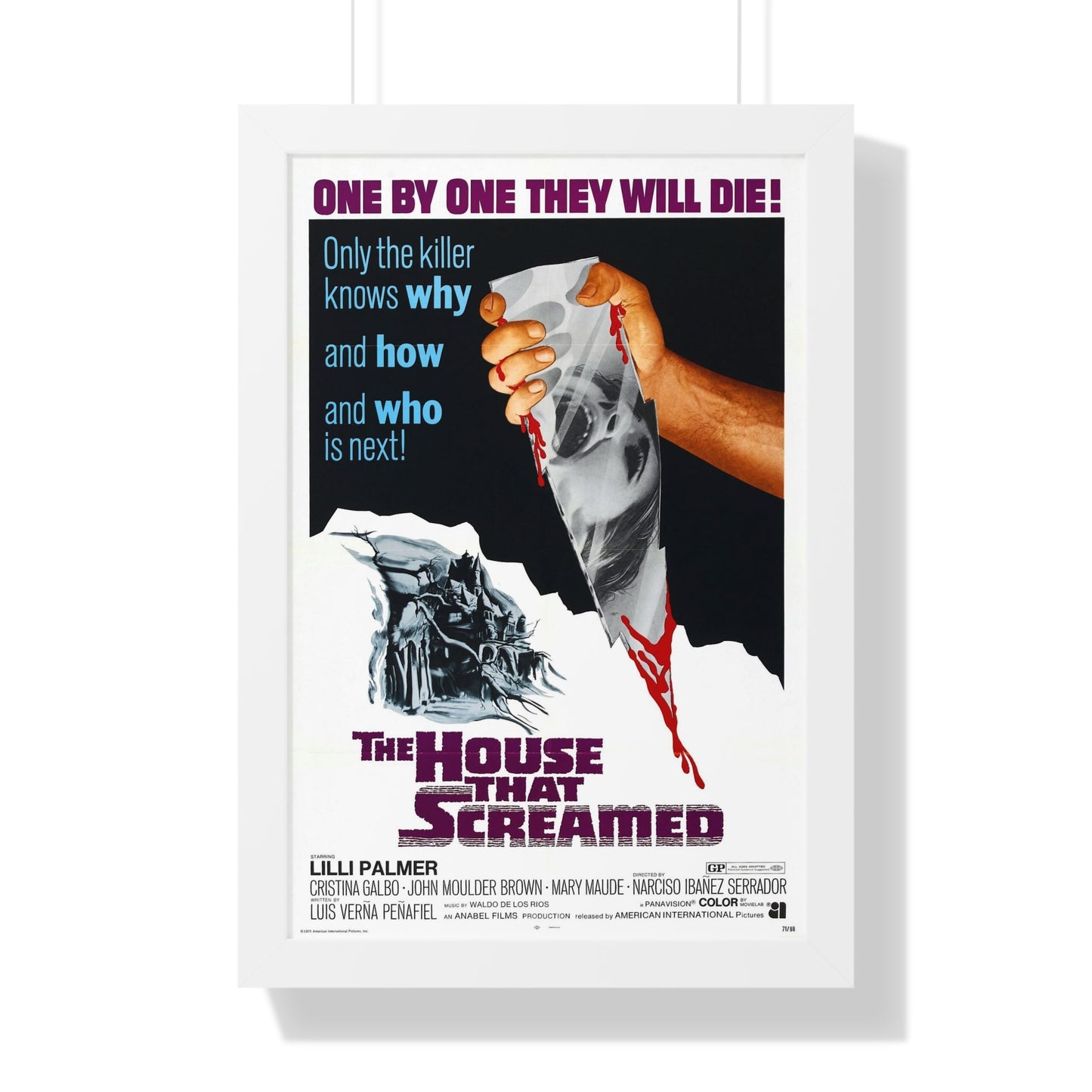 THE HOUSE THAT SCREAMED 1969 - Framed Movie Poster-16″ x 24″-The Sticker Space