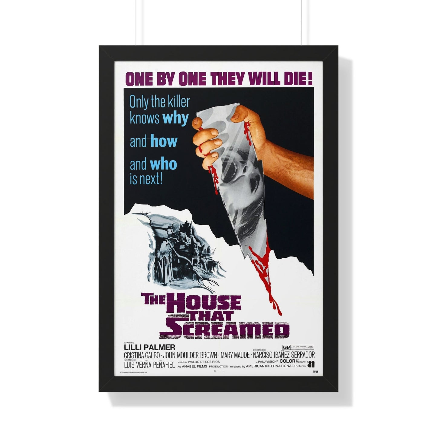 THE HOUSE THAT SCREAMED 1969 - Framed Movie Poster-20" x 30"-The Sticker Space