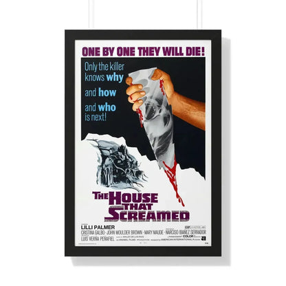 THE HOUSE THAT SCREAMED 1969 - Framed Movie Poster 20" x 30" Black - The Sticker Space