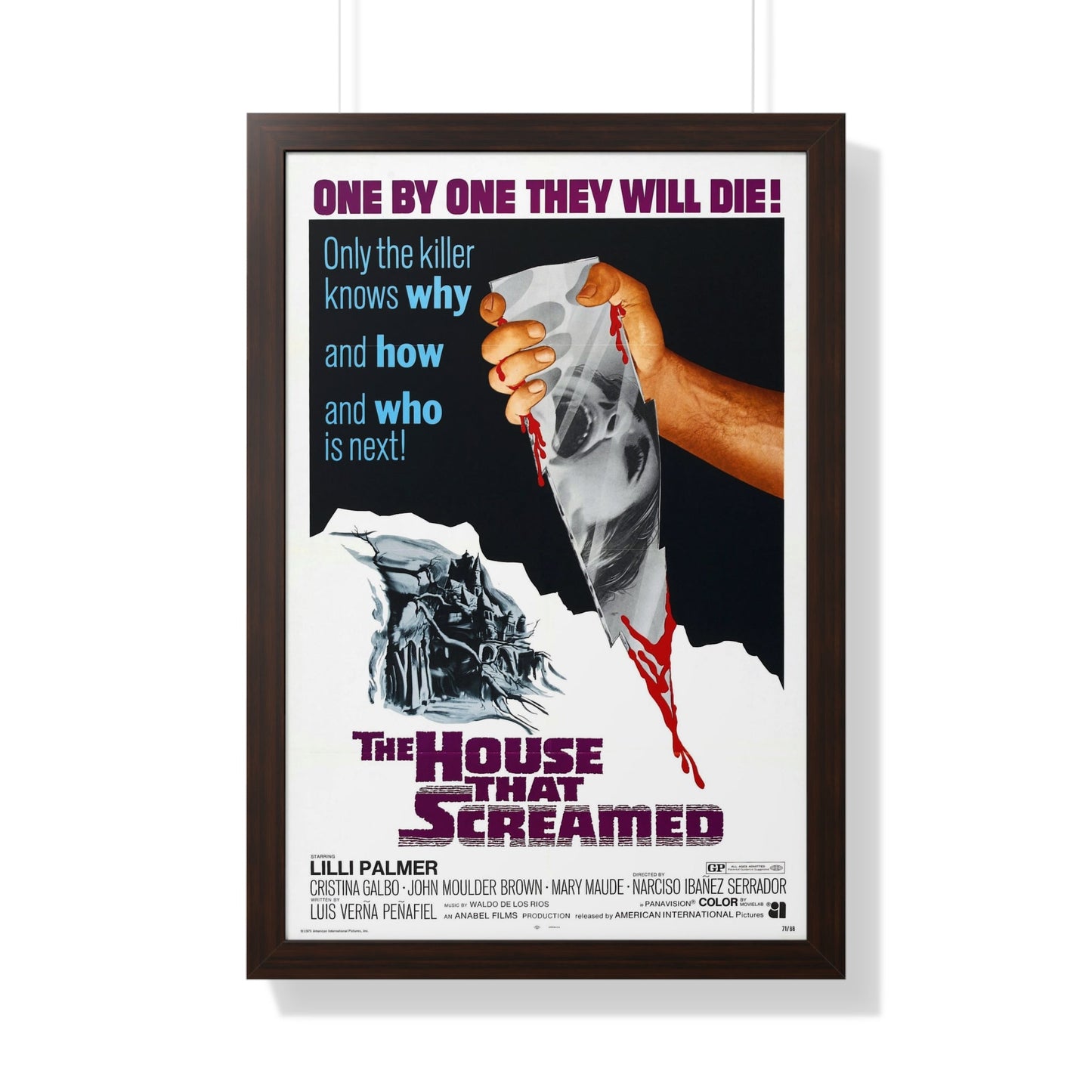 THE HOUSE THAT SCREAMED 1969 - Framed Movie Poster-20" x 30"-The Sticker Space