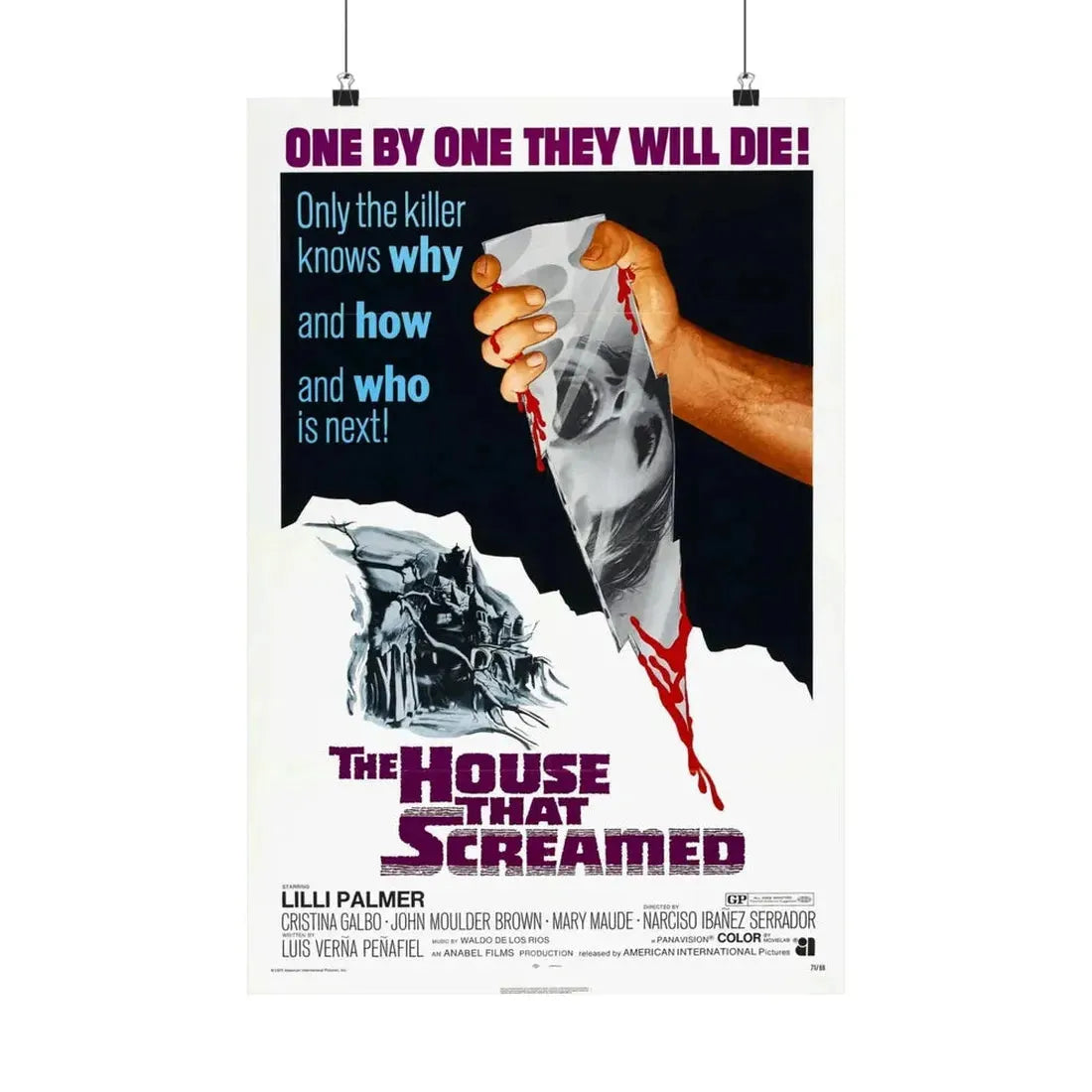 THE HOUSE THAT SCREAMED 1969 - Paper Movie Poster 16″ x 24″ Matte - The Sticker Space