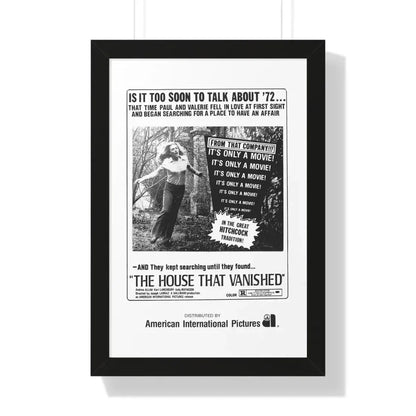 THE HOUSE THAT VANISHED 1973 - Framed Movie Poster 16″ x 24″ Black - The Sticker Space