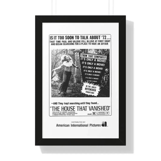 THE HOUSE THAT VANISHED 1973 - Framed Movie Poster 16″ x 24″ Black - The Sticker Space