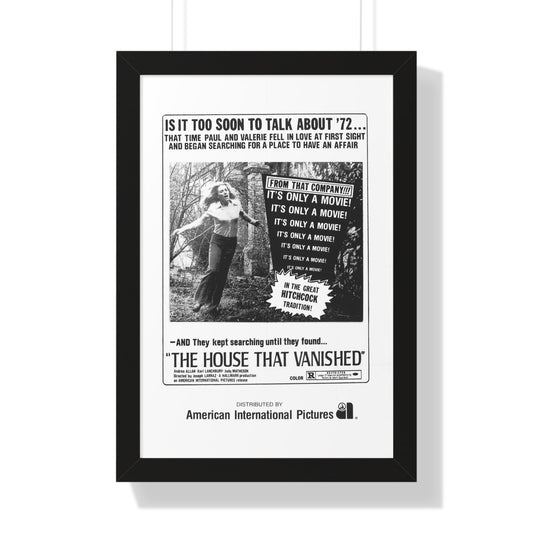 THE HOUSE THAT VANISHED 1973 - Framed Movie Poster-16″ x 24″-The Sticker Space