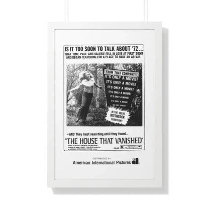 THE HOUSE THAT VANISHED 1973 - Framed Movie Poster 20" x 30" White - The Sticker Space