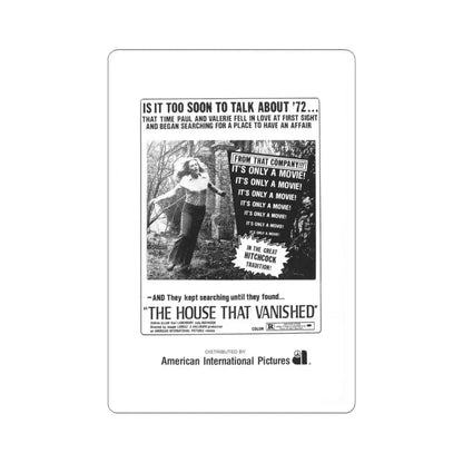 THE HOUSE THAT VANISHED 1973 Movie Poster - STICKER Vinyl Kiss-Cut Decal 3 Inch White - The Sticker Space