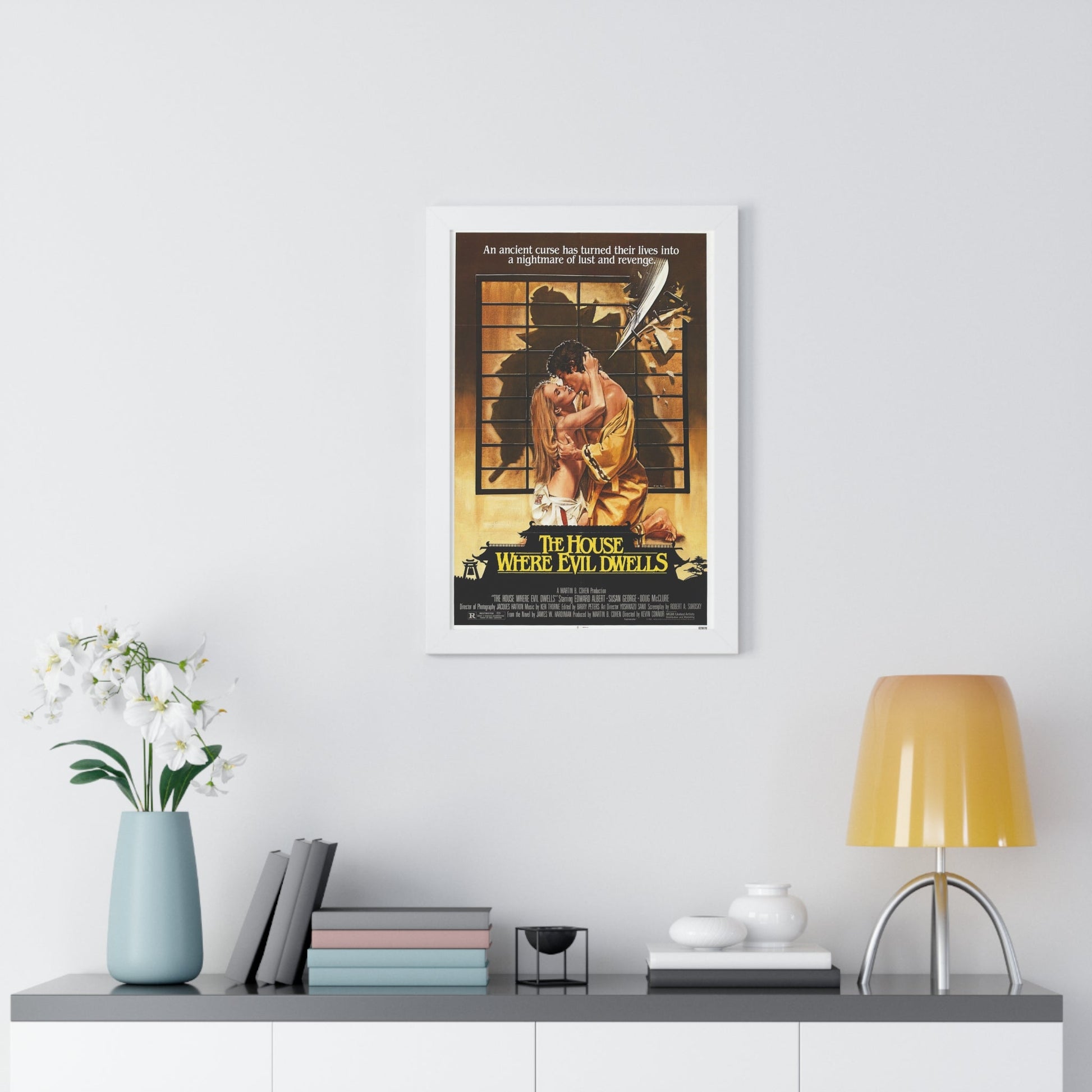 THE HOUSE WHERE EVIL DWELLS 1982 - Framed Movie Poster-The Sticker Space