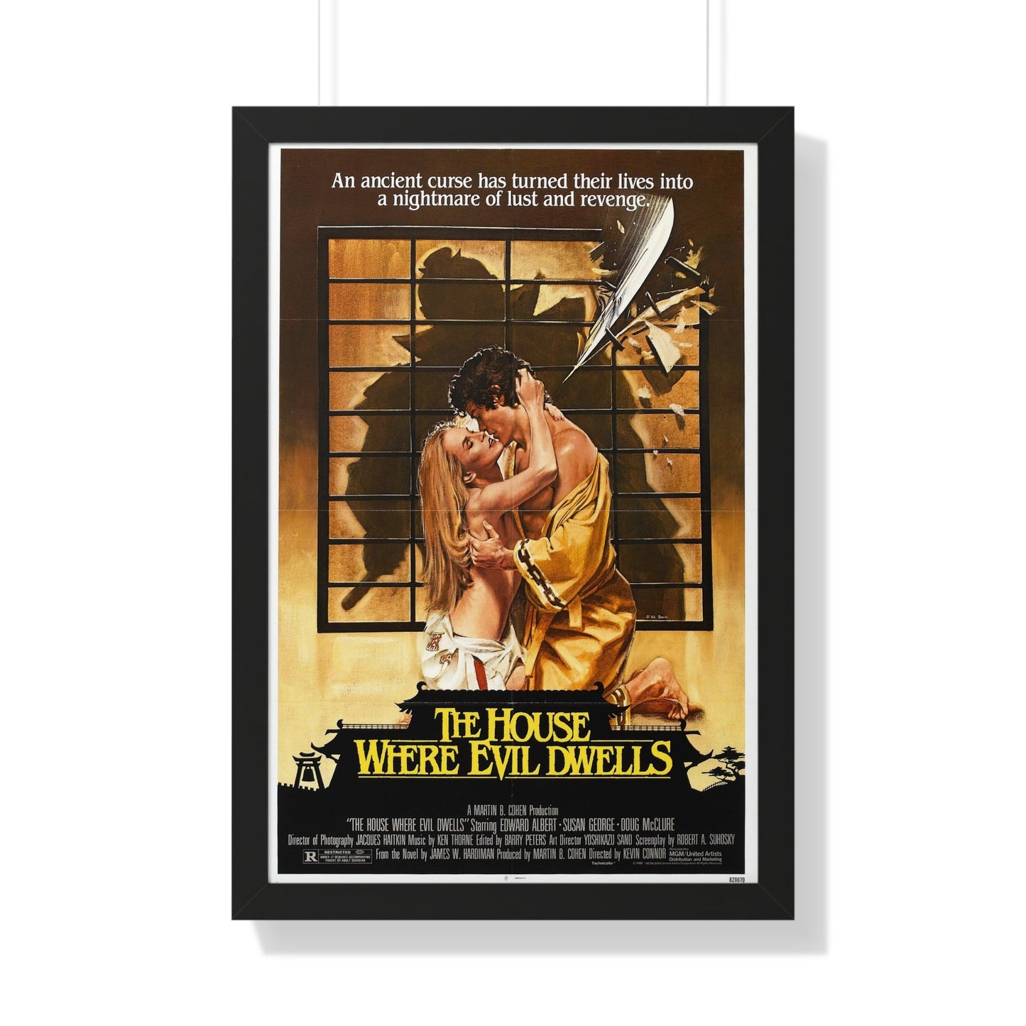 THE HOUSE WHERE EVIL DWELLS 1982 - Framed Movie Poster-20" x 30"-The Sticker Space