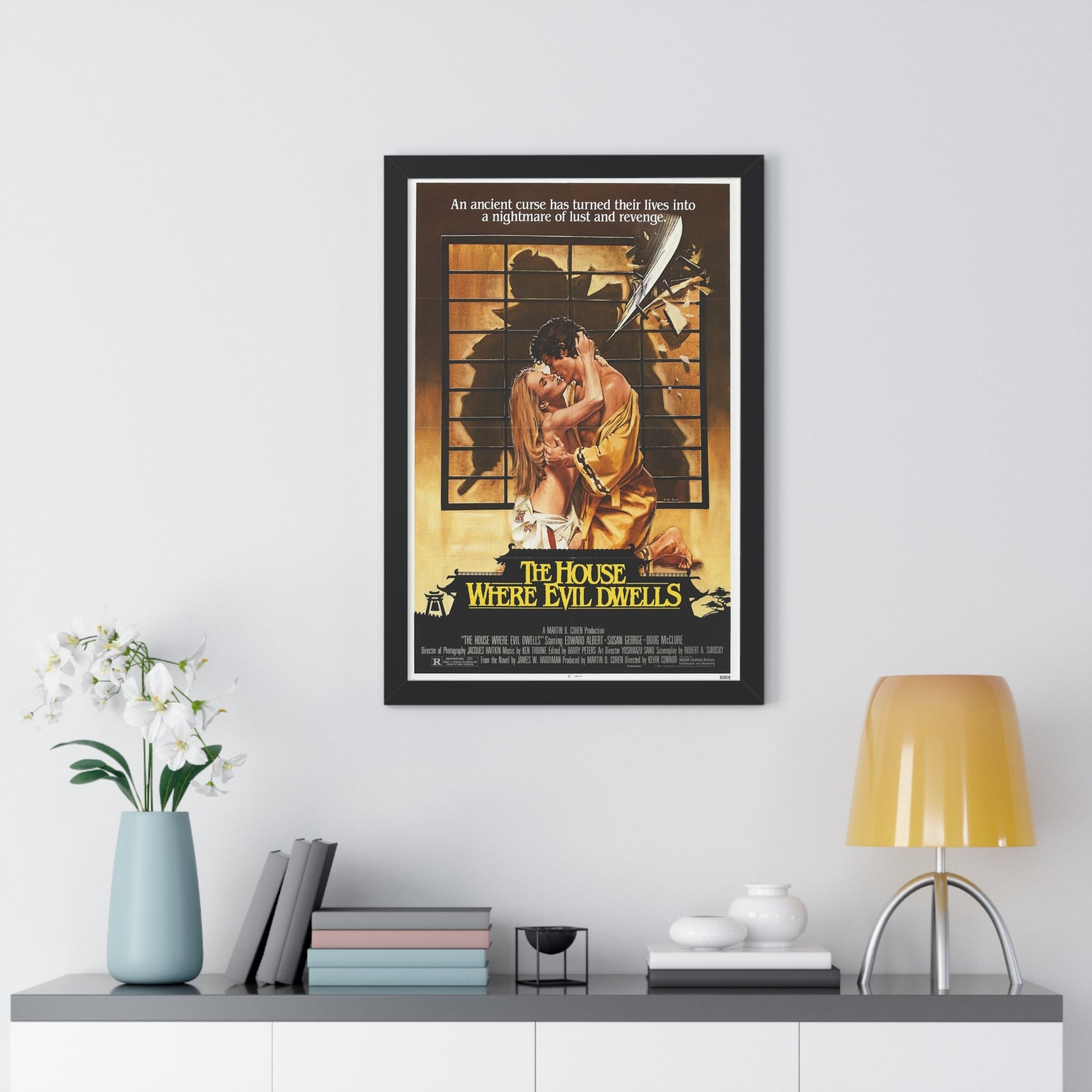 THE HOUSE WHERE EVIL DWELLS 1982 - Framed Movie Poster-The Sticker Space