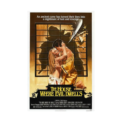 THE HOUSE WHERE EVIL DWELLS 1982 - Paper Movie Poster - The Sticker Space